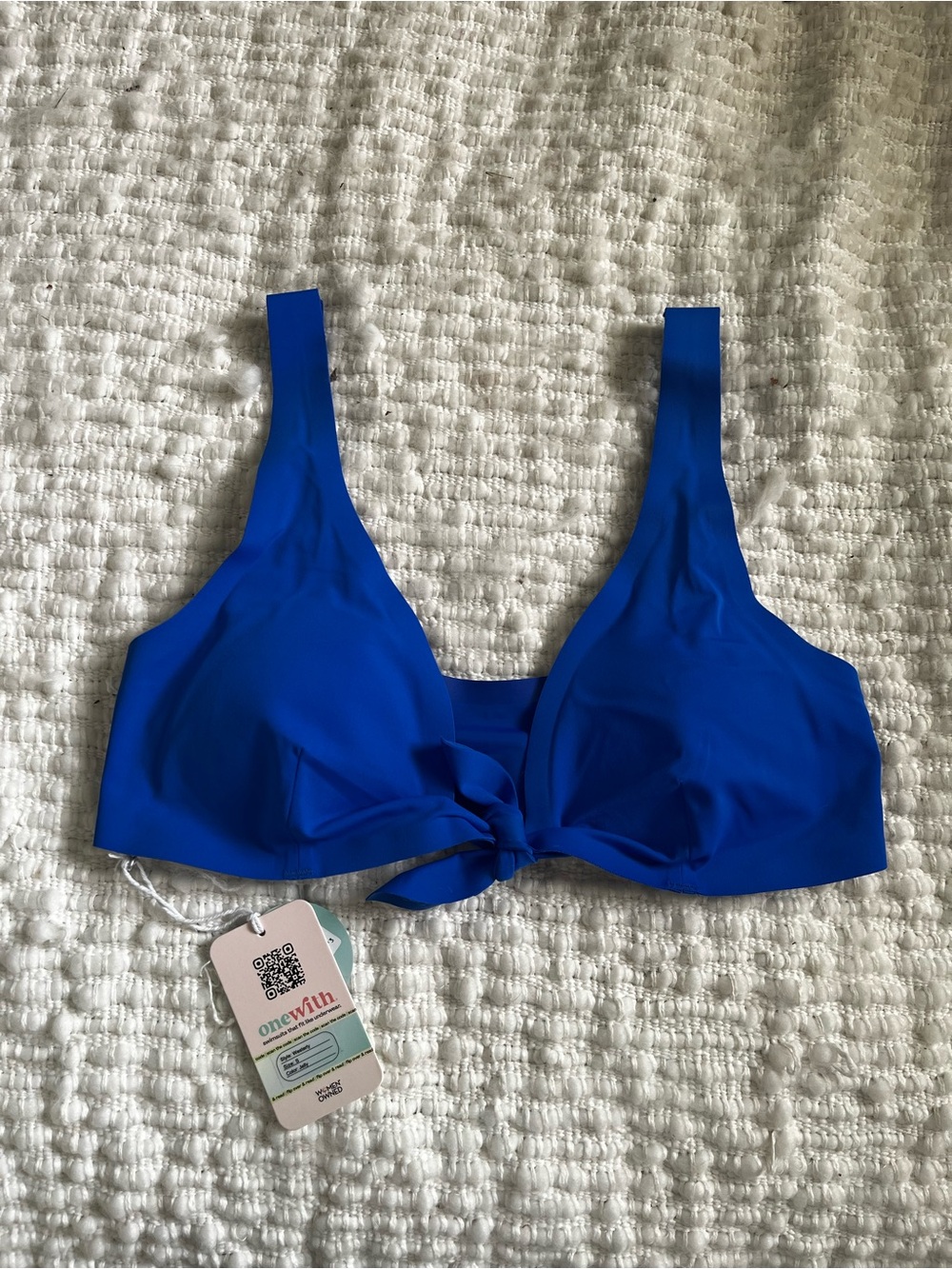 Onewith Swim Westerly Tie-Front Bikini Top- S